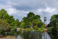 UNCW Clock Tower and Luetze Lakes