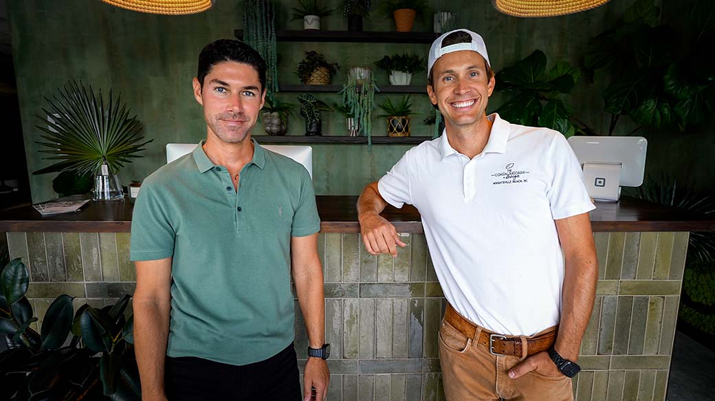 Thurston Pope and Brandon McKeown, co-owners of Coastal Succulent