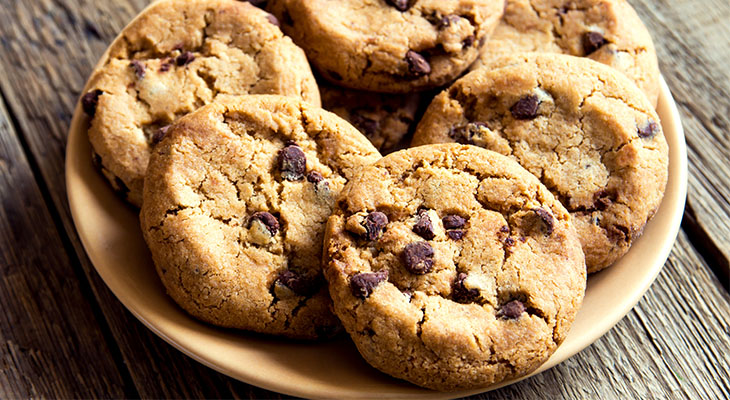 Stock photo of chocolate chip cookies