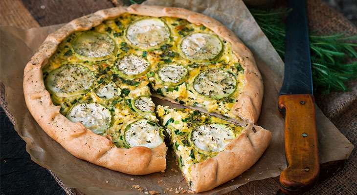 Stock photo of squash pizza