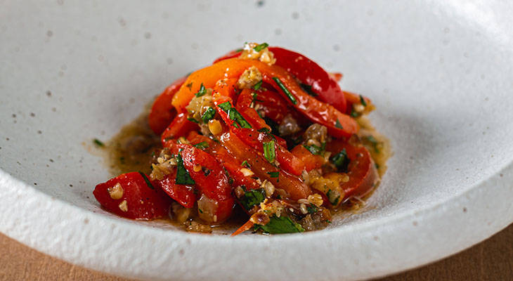 Stock photo of Mediterranean tomato salad