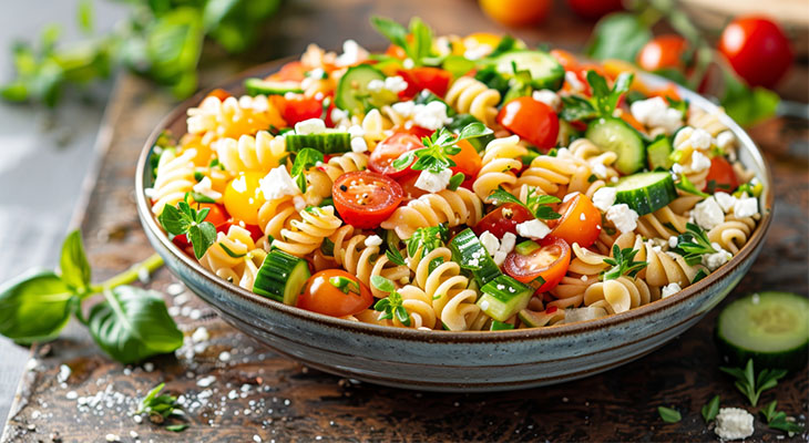 Stock photo of pasta salad