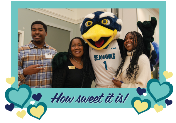 Alumni with Sammy C. Hawk - How sweet it is!