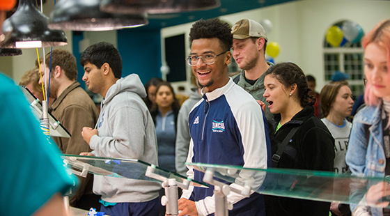 students at Late Night Breakfast