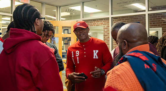 Students and alumni in Upperman Center