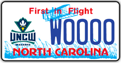 UNCW License Plate