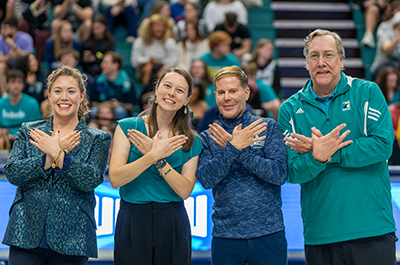 Honorees at Game