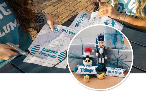 UNCW-themed gift boxes