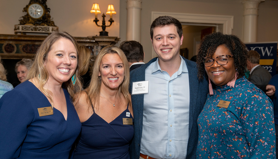 alumni board members at the Distinguished Awards Reception at the Kenan House