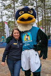 Nicolette Fulton with Sammy C. Hawk