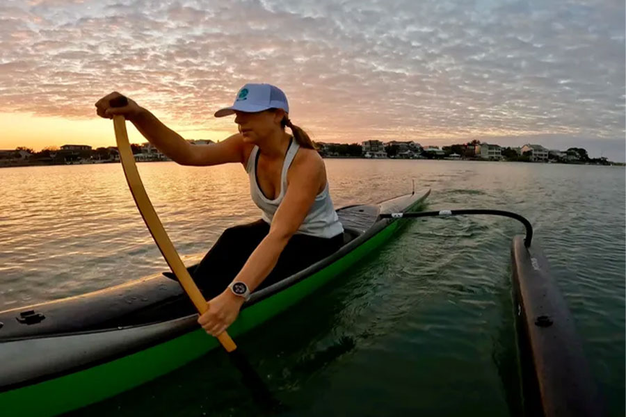 Kerri Allen kayaking
