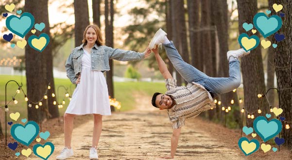 A photo of Delaney Clark and Thomas Oliveros