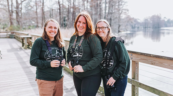 CFBO members Evangelyn Buckland, Marae West, and Jill Peleuses