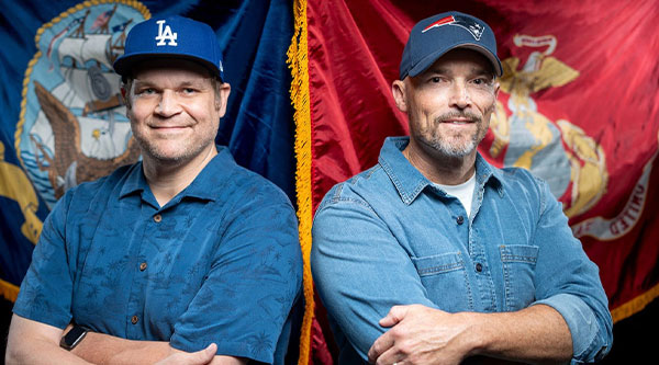 A photo of Joe Bowling and Joe Karle