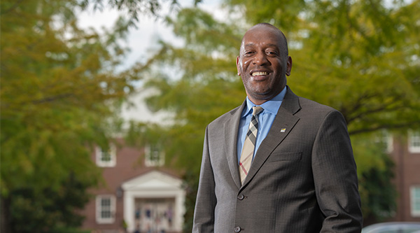 Malcomb Coley '86, '89M on the UNCW campus