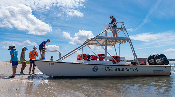 Students on a Marine Quest Boat