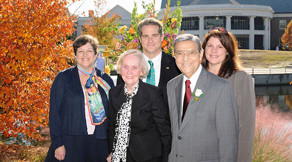 Sylvia Watson Fisher with her family at UNCW