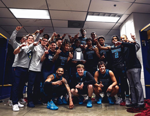 Jack Mehrtens with Basketball Team