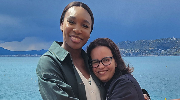 Lilia Aghzafi with Venus Williams