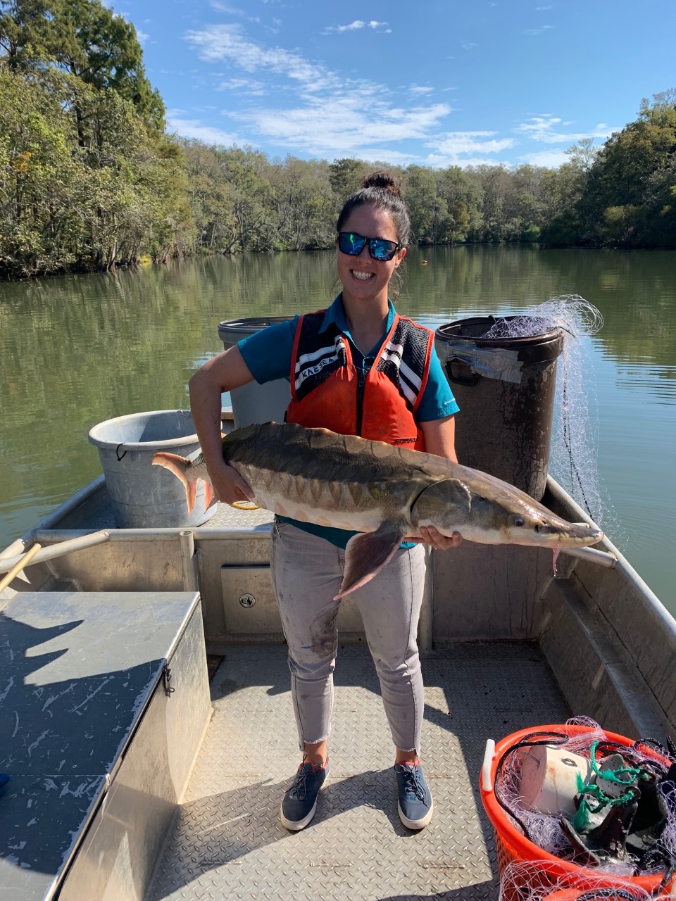 Samantha Hermann with fish