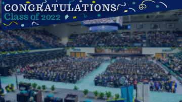 Zoom background graphic, celebrating the UNCW Class of 2022