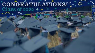 Zoom background graphic, celebrating the UNCW Class of 2022