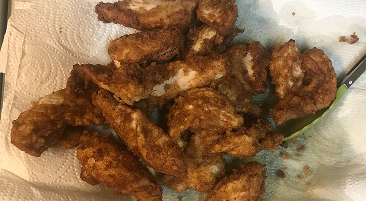 a plate of Zachary Mathis '24's boneless chicken tenders recipe
